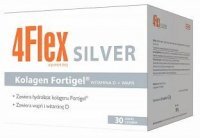 4Flex Silver, kolagen nowej generacji, witamina D + wapń, 30 saszetek