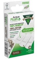 Active Plast Natural, plaster organiczny 100% bawełny, biały, mix rozmiarów, 20 sztuk