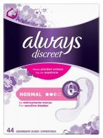 Always Discreet Normal, wkładki higieniczne na problem nietrzymania moczu, 44 sztuki