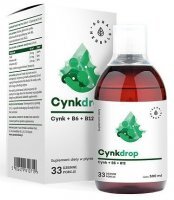 Aura Herbals, Cynkdrop, cynk + witamina B6 + witamina B12, płyn, 500ml