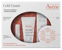 Avene Cold Cream, krem do skóry wrażliwej i bardzo suchej, 40ml + skoncentrowany krem do rąk, 50ml + odżywcza pomadka do suchych ust, 4g