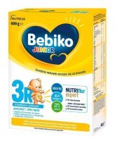 Bebiko Junior 3R NutriFlor Expert z kleikiem ryżowym, formuła na bazie mleka, po 1 roku życia, 600g
