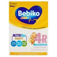 Bebiko Junior 4R NutriFlor Expert z kleikiem ryżowym, formuła na bazie mleka, po 2 roku życia, 800g