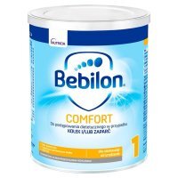 Bebilon Comfort 1, mleko początkowe dla niemowląt z tendencją do kolek i zaparć, 400g