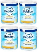 Bebilon Comfort 1, mleko początkowe dla niemowląt z tendencją do kolek i zaparć, czteropak (4x400g)