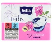 Bella Herbs, podpaski ze skrzydełkami, z werbeną, 12 sztuk