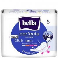Bella Perfecta Ultra Maxi Blue, podpaski ze skrzydełkami, 8 sztuk