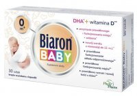 Bioaron Baby, krople wyciskane z kapsułki, dla niemowląt od 1 dnia życia, 30 kapsułek twist-off