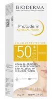 Bioderma Photoderm Mineral Fluide, fluid mineralny do skóry wrażliwej i alergicznej SPF50+, 75g