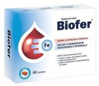 Biofer, żelazo hemowe z witaminą C, 60 tabletek