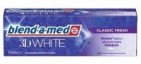 Blend-a-med 3D White, pasta do zębów, Classic Fresh, 75ml