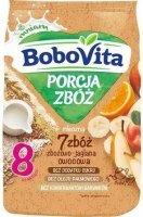 BoboVita Pierwsza Łyżeczka, kaszka mleczna zbożowo-jaglana, 7 zbóż, owocowa, po 8 miesiącu, 210g