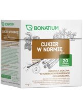 Bonatium, Cukier w Normie fix, herbatka ziołowa, 20 saszetek