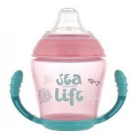 Canpol, kubek niekapek, Sea Life, pink, po 9 miesiącu, 56/501, 230ml