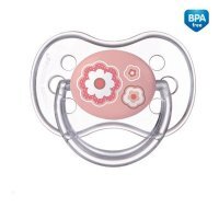 Canpol, smoczek uspokajający, silikonowy, symetryczny, Newborn baby, pink, 0-6 miesięcy, 22/580, 1 sztuka