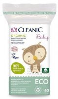 Cleanic Eco Baby Organic, biodegradowalne płatki kosmetyczne dla niemowląt i dzieci, 60 sztuk