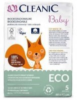 Cleanic Eco Baby, podkłady higieniczne dla niemowląt, 60x60cm, 5 sztuk