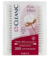 Cleanic Pure Effect, biodegradowalne patyczki higieniczne, 200 sztuk