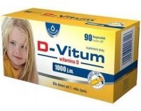 D-Vitum 1000 j.m., dla dzieci od 1 roku życia, 90 kapsułek twist-off