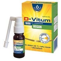 D-Vitum 1000j.m., Vegan, aerozol w oleju MCT, dla dzieci od 1 roku życia i dorosłych, 7ml