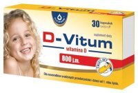 D-Vitum 800 j.m., dla wcześniaków i dzieci od 1 roku życia, 30 kapsułek twist-off