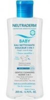 DATA 05/2024 Neutraderm Baby, łagodna woda myjąca 3 w 1, bez spłukiwania, od urodzenia, 200ml