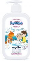 DATA 06/2023 Bambino Dzieciaki, mydło antybakteryjne z pantenolem, Bolek i Lolek, Umyj rączki, zapach owocowy, 500ml