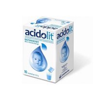DATA 07/2024 Acidolit, bezsmakowy, dla niemowląt, proszek, 10 saszetek