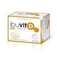 DATA 08/2024 Ibuvit D 600, dla niemowląt i dzieci od 6 miesiąca, 30 kapsułek twist-off