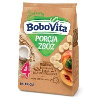 DATA 09/08/2023 BoboVita Pierwsza Łyżeczka, kaszka mleczna manna, brzoskwinia i banan, po 4 miesiącu, 210g