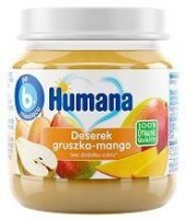 DATA 29/05/2024 Humana 100% Organic, deserek, gruszka-mango, po 6 miesiącu życia, 125g