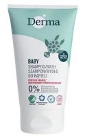Derma Eco Baby, szampon i mydło do kąpieli dla dzieci i niemowląt, 150ml