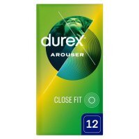 Durex, prezerwatywy lateksowe Arouser, prążkowane, 12 sztuk