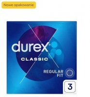 Durex, prezerwatywy lateksowe Classic, 3 sztuki