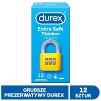 Durex, prezerwatywy lateksowe Extra Safe, 12 sztuk