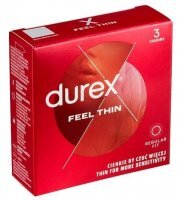 Durex, prezerwatywy lateksowe Feel Thin, 3 sztuki