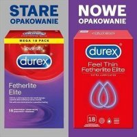 Durex, prezerwatywy lateksowe Feel Thin Fetherlite Elite, 18 sztuk