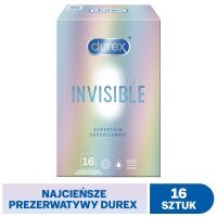 Durex, prezerwatywy lateksowe Invisible Superthin, 16 sztuk