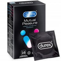Durex, prezerwatywy lateksowe Mutual Pleasure, z lubrykantem, 16 sztuk
