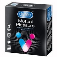 Durex, prezerwatywy lateksowe Mutual Pleasure, z lubrykantem, 3 sztuki