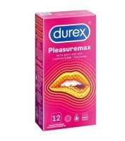 Durex, prezerwatywy lateksowe Pleasuremax, 12 sztuk