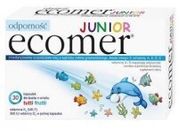 Ecomer Junior Odporność, kapsułki do żucia o smaku tutti frutti, po 3 roku życia, 30 sztuk
