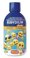 Elgydium Emoji Junior, płyn do płukania jamy ustnej, dla dzieci po 6 roku życia, smak malinowo-truskawkowy, 500ml