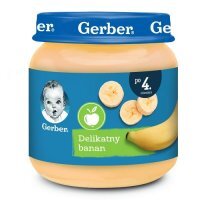 Gerber, delikatny banan, po 4 miesiącu, 125g