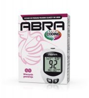 Glukometr Abra, zestaw do pomiaru poziomu glukozy we krwi
