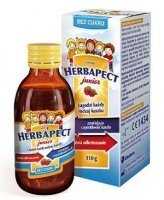 Herbapect Junior, syrop bez cukru, dla dzieci od 1 roku życia, smak malinowy, 110g
