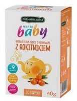 Herbi Baby, herbatka z rokitnikiem, dla dzieci i niemowląt od 9 miesiąca życia, 20 saszetek