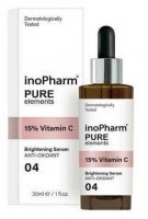 Inopharm Pure Elements 04, rozświetlająco-antyoksydacyjne serum do twarzy, z 15% witaminą C, 30ml