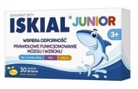 Iskial Junior, kapsułki do żucia dla dzieci powyżej 3 roku życia, smak cytrynowy, 30 sztuk