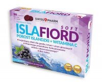 IslaFiord, porost islandzki i witamina C, smak czarnej porzeczki, 30 pastylek do ssania